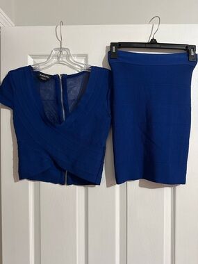 bebe Cobalt Blue Bandage Pencil Skirt